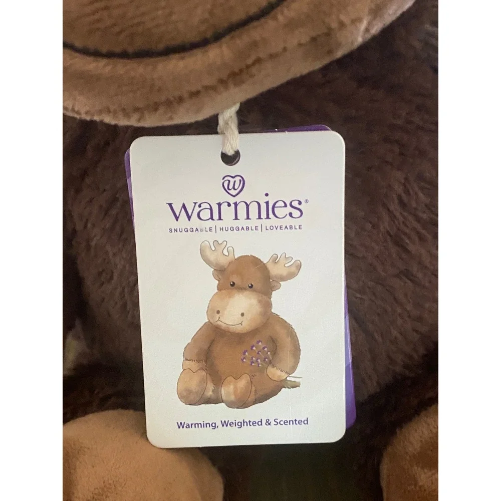 Warmies Moose Lavender Scent Soothing Microwaveable Heat Pack Weighted Plush 13
